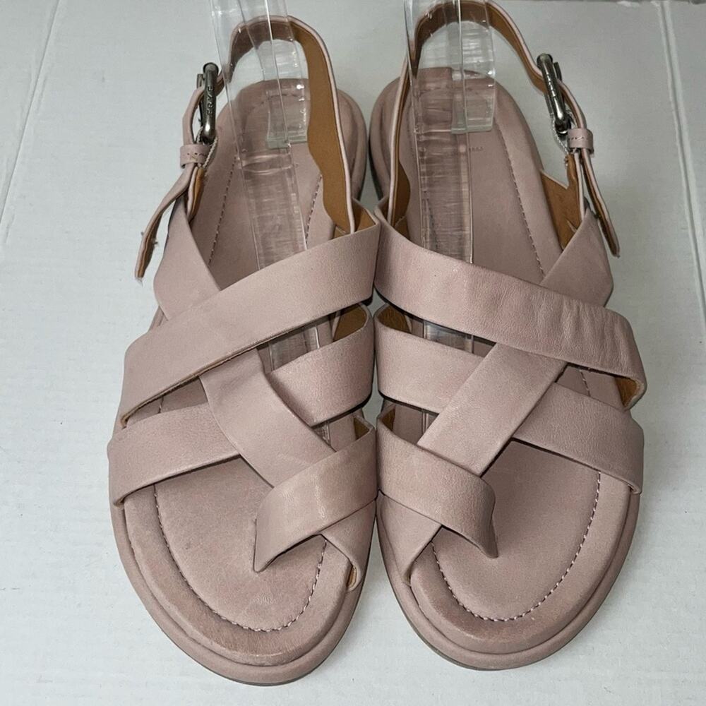 Frye Purple and Tan Sandals with Adjustable Buckle